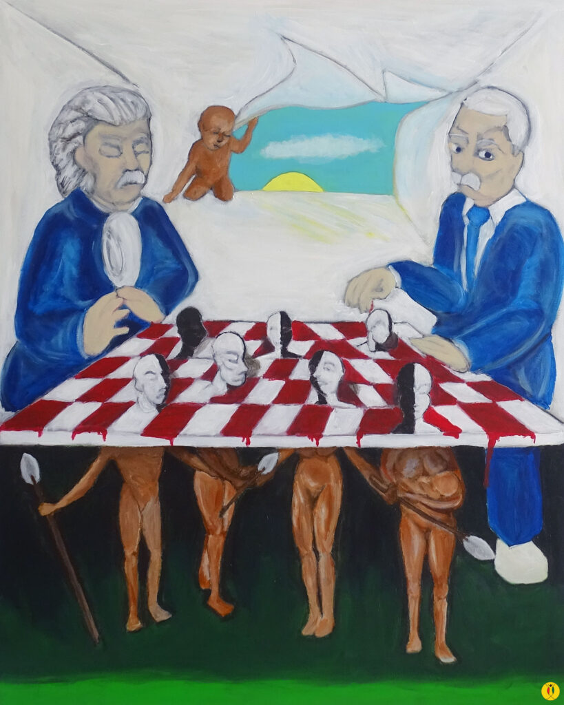 this isn't checkers 40 x 60 acrylic 2022