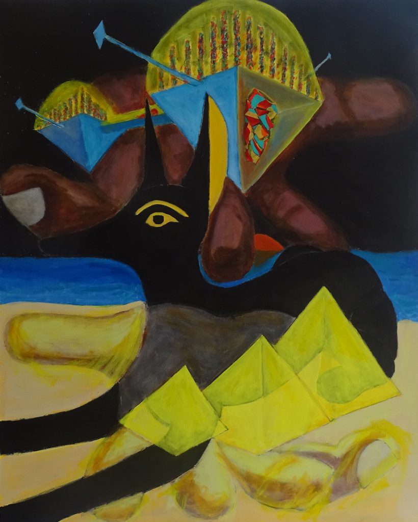 anubis 48x60 acrylic 2023