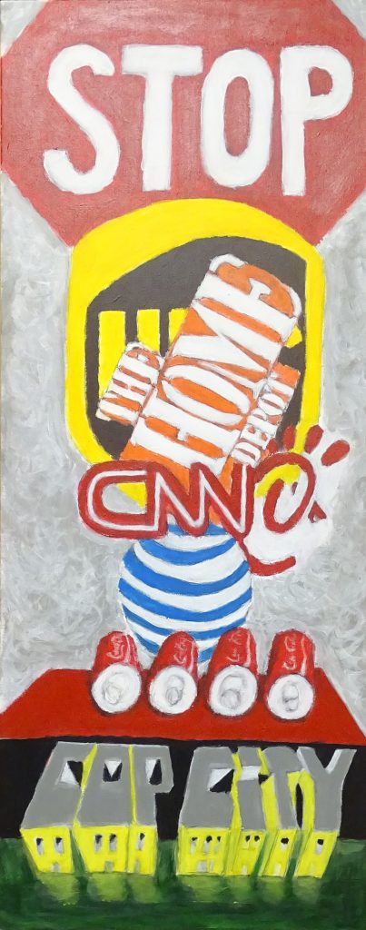 stopcopcity 16 x 40 acrylic 2023